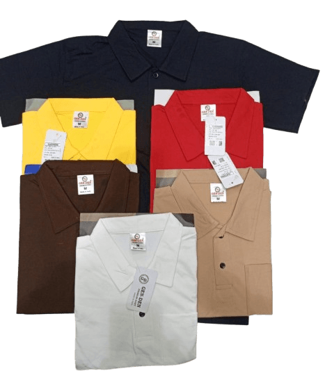 Men’s Solid Polo Collar T-Shirt – Half Sleeve Casual Wear